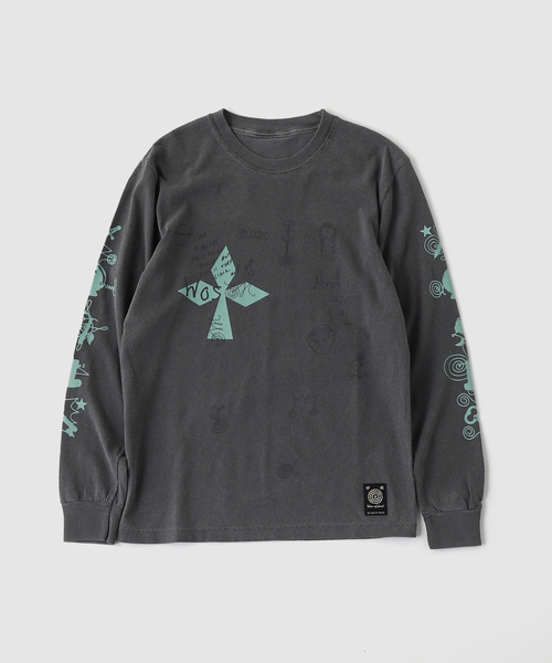 Wave of Sand(ウェーブオブサンド)の「Wave of Sand / ウェーブ オブ サンド × NICOLA L/S T-SHIRT(Tシャツ/カットソー・メンズ・ネイビー/ブラック系その他・MEDIUM/SMALL)」の1枚目の写真