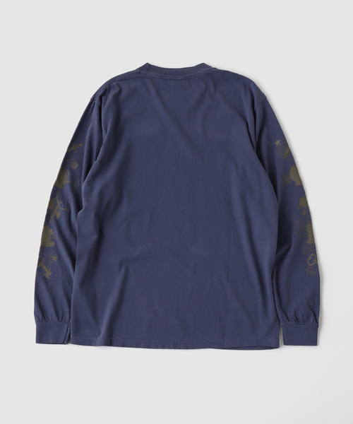 Wave of Sand(ウェーブオブサンド)の「Wave of Sand / ウェーブ オブ サンド × NICOLA L/S T-SHIRT(Tシャツ/カットソー・メンズ・ネイビー/ブラック系その他・MEDIUM/SMALL)」の3枚目の写真