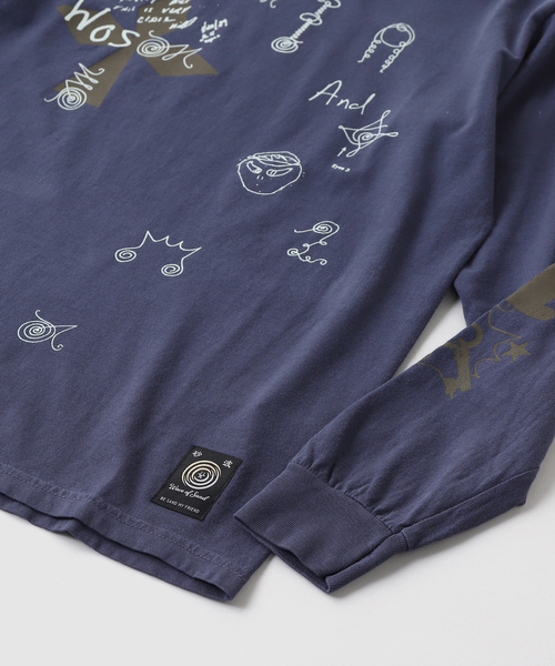 Wave of Sand(ウェーブオブサンド)の「Wave of Sand / ウェーブ オブ サンド × NICOLA L/S T-SHIRT(Tシャツ/カットソー・メンズ・ネイビー/ブラック系その他・MEDIUM/SMALL)」の4枚目の写真