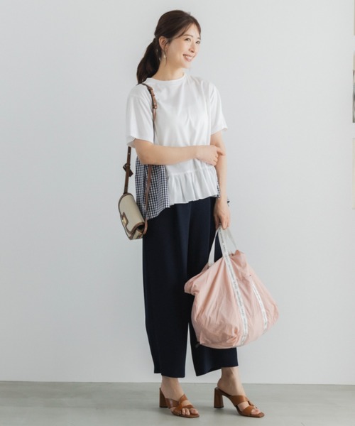 Sono(ソーノ)の「【新作 8/5発売】【SONO/ソーノ】スクランブル ハイブリッドTEE(Tシャツ/カットソー・レディース・ホワイト×ネイビー/ブラック・F)」の21枚目の写真