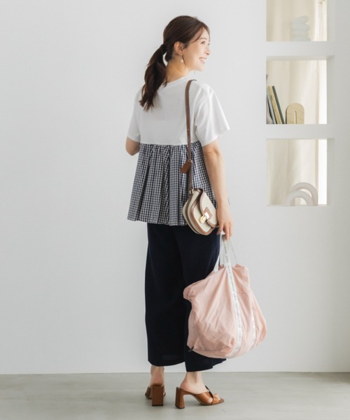 Sono(ソーノ)の「【新作 8/5発売】【SONO/ソーノ】スクランブル ハイブリッドTEE(Tシャツ/カットソー・レディース・ホワイト×ネイビー/ブラック・F)」の22枚目の写真