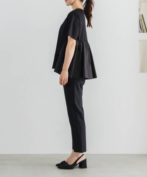 Sono(ソーノ)の「【新作 8/5発売】【SONO/ソーノ】スクランブル ハイブリッドTEE(Tシャツ/カットソー・レディース・ホワイト×ネイビー/ブラック・F)」の11枚目の写真