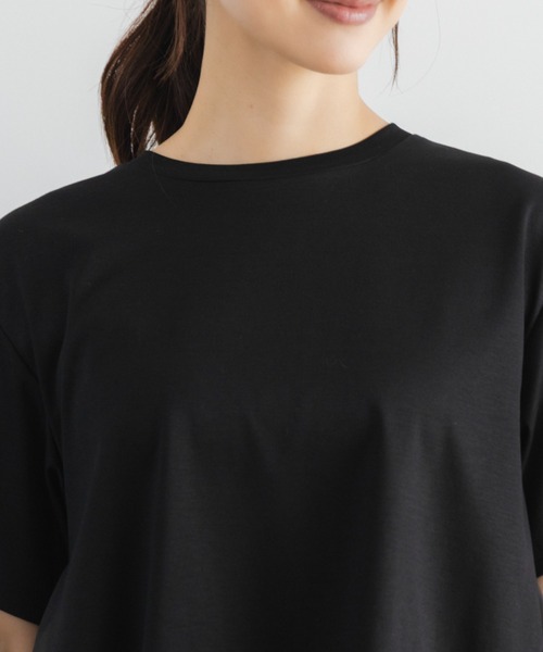 Sono(ソーノ)の「【新作 8/5発売】【SONO/ソーノ】スクランブル ハイブリッドTEE(Tシャツ/カットソー・レディース・ホワイト×ネイビー/ブラック・F)」の13枚目の写真