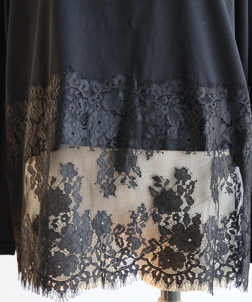 etre relie(エトレリー)の「裾レースロンT(Tシャツ/カットソー・レディース・ブラック/モカ/オフホワイト・MEDIUM)」の22枚目の写真