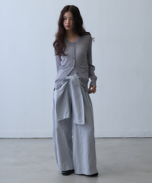 Clum(クルム)の「sheer knit cardigan / シアーニットカーディガン(カーディガン/ボレロ・レディース・ターコイズブルー/グレー・FREE)」の21枚目の写真