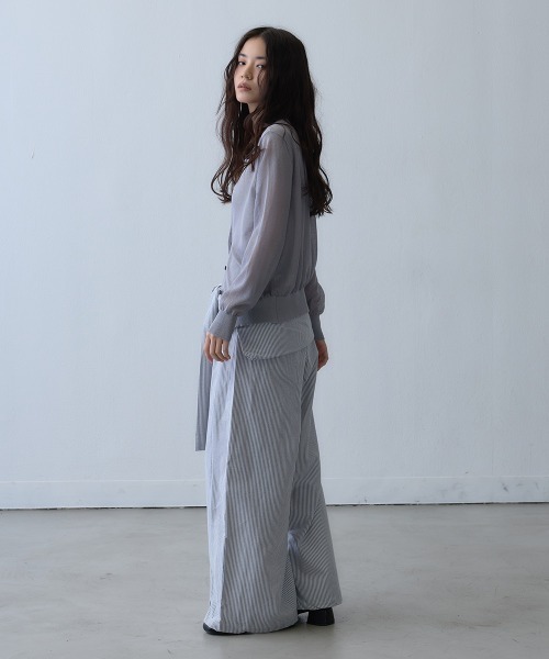 Clum(クルム)の「sheer knit cardigan / シアーニットカーディガン(カーディガン/ボレロ・レディース・ターコイズブルー/グレー・FREE)」の20枚目の写真