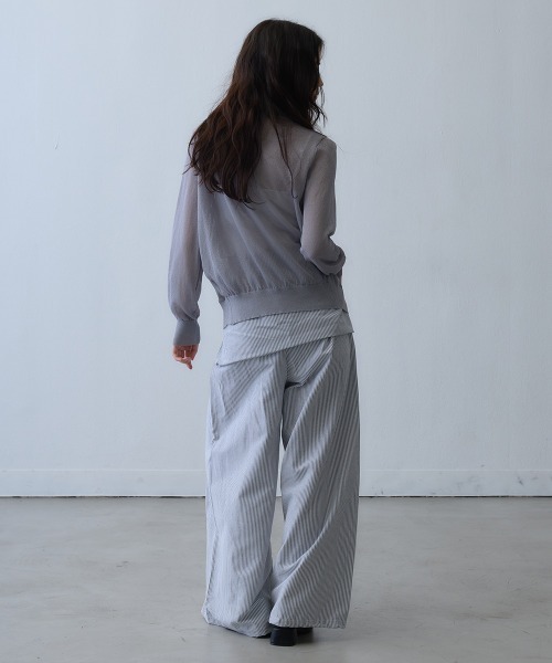 Clum(クルム)の「sheer knit cardigan / シアーニットカーディガン(カーディガン/ボレロ・レディース・ターコイズブルー/グレー・FREE)」の19枚目の写真