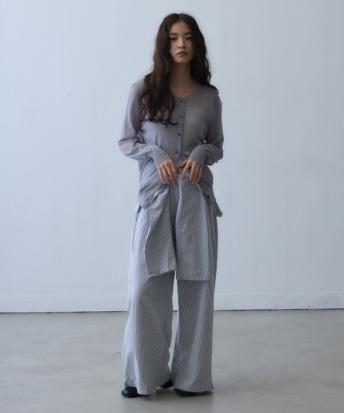 Clum(クルム)の「sheer knit cardigan / シアーニットカーディガン(カーディガン/ボレロ・レディース・ターコイズブルー/グレー・FREE)」の12枚目の写真