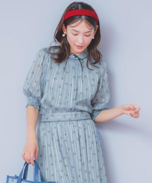 ITS'DEMO(イッツデモ)の「<Philly chocolateコラボ>花柄ブラウス(シャツ/ブラウス・レディース・アイボリー/グリーン系・00)」の10枚目の写真
