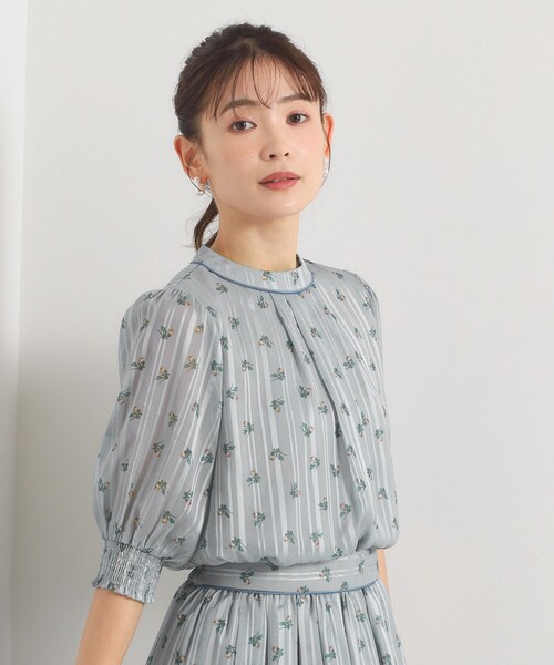 ITS'DEMO(イッツデモ)の「<Philly chocolateコラボ>花柄ブラウス(シャツ/ブラウス・レディース・アイボリー/グリーン系・00)」の12枚目の写真