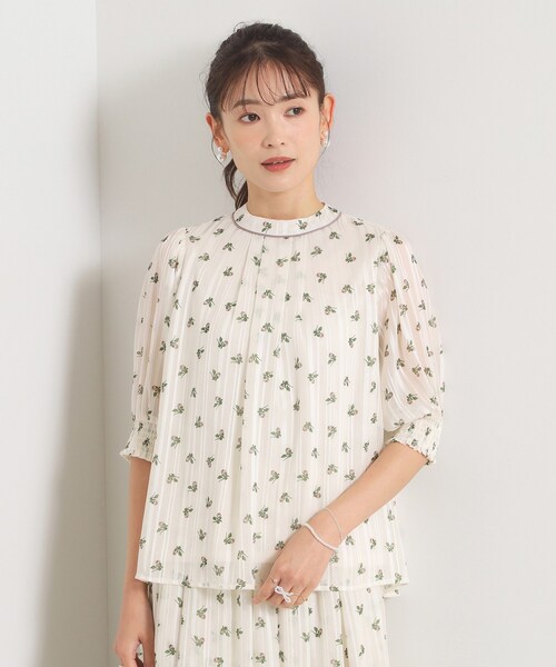 ITS'DEMO(イッツデモ)の「<Philly chocolateコラボ>花柄ブラウス(シャツ/ブラウス・レディース・アイボリー/グリーン系・00)」の16枚目の写真