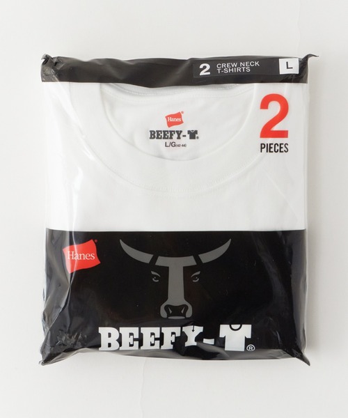 Chick(チック)の「Hanes/ヘインズ 2P BEEFY-T Tシャツ メンズ 夏物 夏服(Tシャツ/カットソー・メンズ・ブラック/ネイビー/ホワイト・XL/S/L/M)」の4枚目の写真