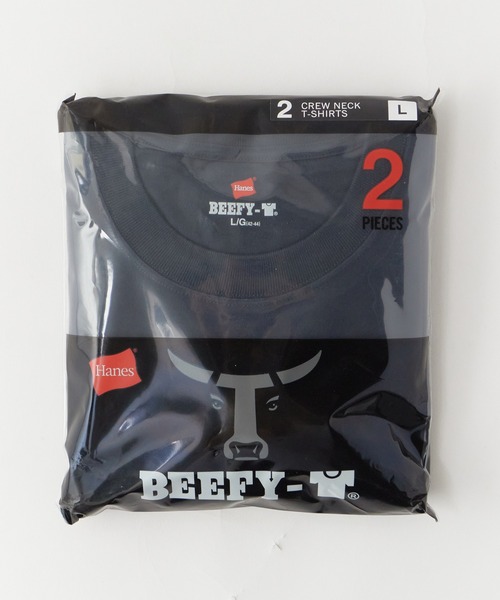 Chick(チック)の「Hanes/ヘインズ 2P BEEFY-T Tシャツ メンズ 夏物 夏服(Tシャツ/カットソー・メンズ・ブラック/ネイビー/ホワイト・XL/S/L/M)」の6枚目の写真