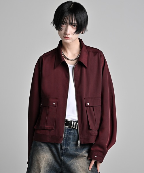 ADRER（アドラー）の「Military Gimmick Long Sleeve Shirt Blouson / ミリタリーギミックロングスリーブシャツブルゾン（ブルゾン・メンズ・ブラック/ワイン/チャコールグレー・XS/S/M/L）」の3枚目の写真