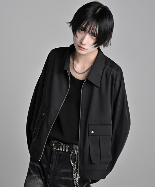 ADRER（アドラー）の「Military Gimmick Long Sleeve Shirt Blouson / ミリタリーギミックロングスリーブシャツブルゾン（ブルゾン・メンズ・ブラック/ワイン/チャコールグレー・XS/S/M/L）」の4枚目の写真