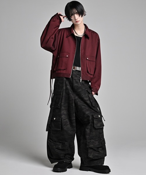 ADRER（アドラー）の「Military Gimmick Long Sleeve Shirt Blouson / ミリタリーギミックロングスリーブシャツブルゾン（ブルゾン・メンズ・ブラック/ワイン/チャコールグレー・XS/S/M/L）」の10枚目の写真