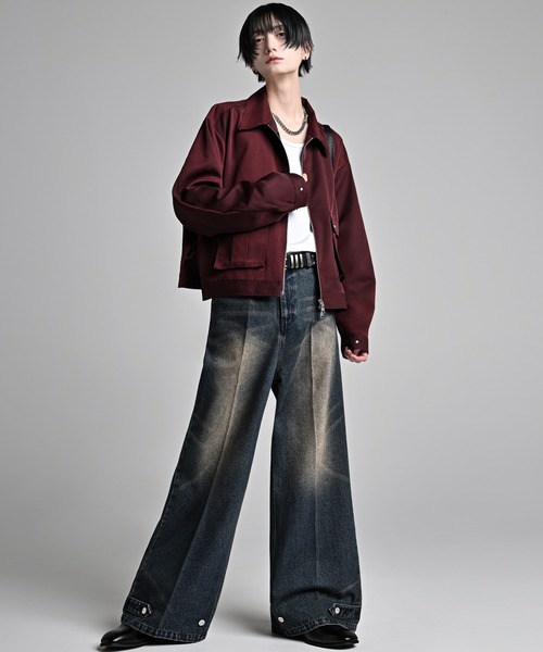 ADRER（アドラー）の「Military Gimmick Long Sleeve Shirt Blouson / ミリタリーギミックロングスリーブシャツブルゾン（ブルゾン・メンズ・ブラック/ワイン/チャコールグレー・XS/S/M/L）」の12枚目の写真