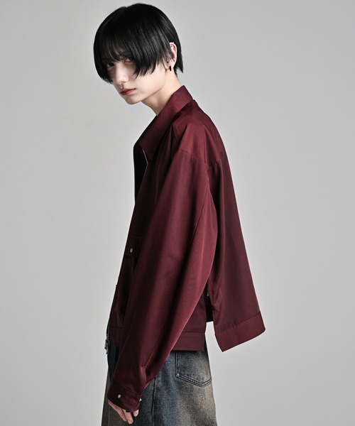 ADRER（アドラー）の「Military Gimmick Long Sleeve Shirt Blouson / ミリタリーギミックロングスリーブシャツブルゾン（ブルゾン・メンズ・ブラック/ワイン/チャコールグレー・XS/S/M/L）」の11枚目の写真