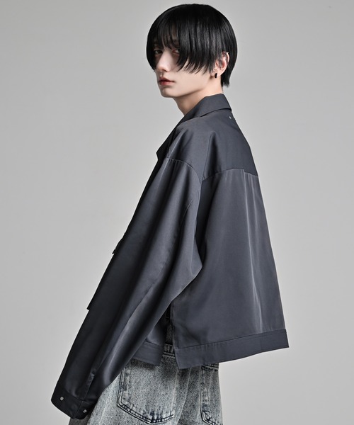 ADRER（アドラー）の「Military Gimmick Long Sleeve Shirt Blouson / ミリタリーギミックロングスリーブシャツブルゾン（ブルゾン・メンズ・ブラック/ワイン/チャコールグレー・XS/S/M/L）」の15枚目の写真