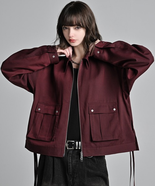 ADRER（アドラー）の「Military Gimmick Long Sleeve Shirt Blouson / ミリタリーギミックロングスリーブシャツブルゾン（ブルゾン・メンズ・ブラック/ワイン/チャコールグレー・XS/S/M/L）」の22枚目の写真