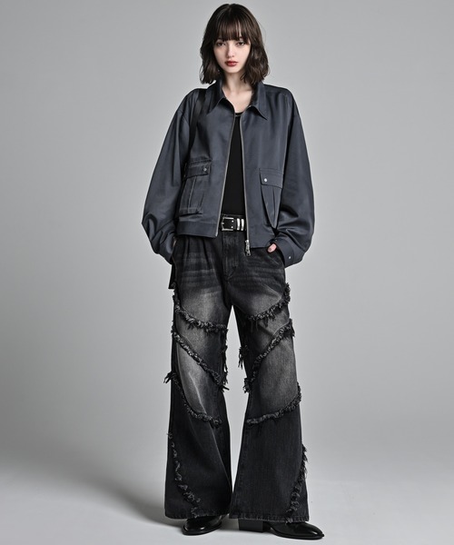 ADRER（アドラー）の「Military Gimmick Long Sleeve Shirt Blouson / ミリタリーギミックロングスリーブシャツブルゾン（ブルゾン・メンズ・ブラック/ワイン/チャコールグレー・XS/S/M/L）」の19枚目の写真