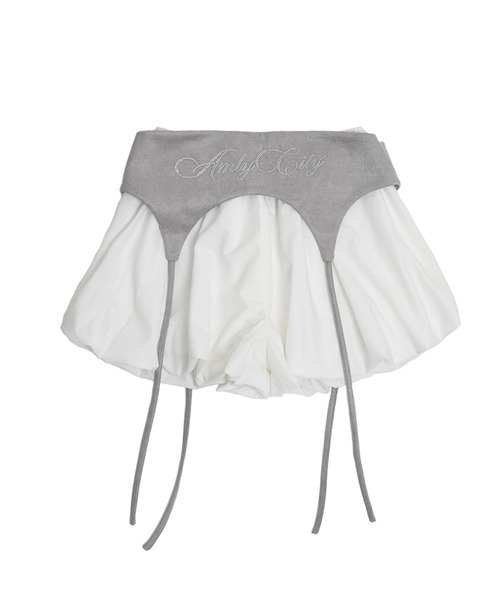 Amly City（アンリーシティ）の「ガーター風バルーンミニパンツ（その他パンツ・レディース・ブラック/ホワイト/ブラック×ホワイト・FREE）」の11枚目の写真