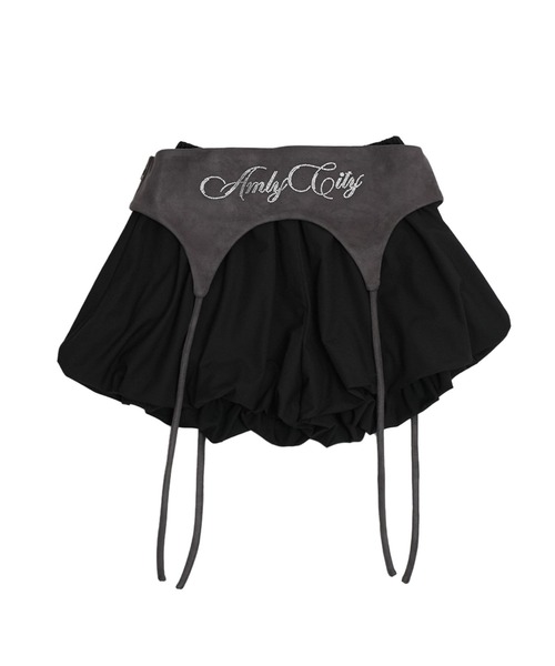 Amly City（アンリーシティ）の「ガーター風バルーンミニパンツ（その他パンツ・レディース・ブラック/ホワイト/ブラック×ホワイト・FREE）」の12枚目の写真