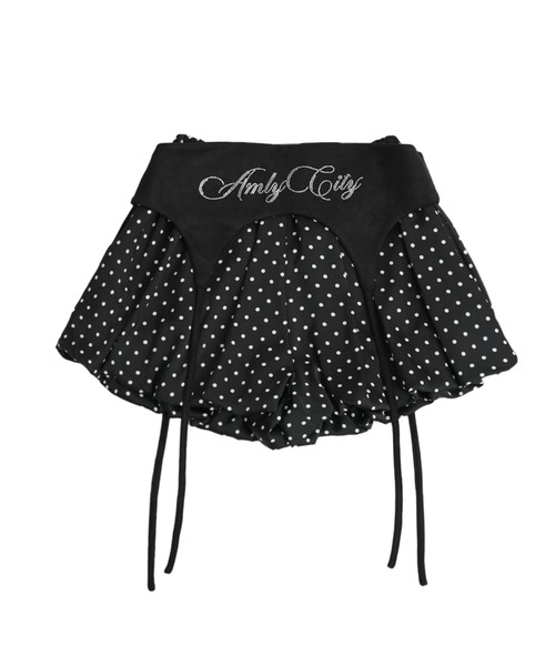 Amly City（アンリーシティ）の「ガーター風バルーンミニパンツ（その他パンツ・レディース・ブラック/ホワイト/ブラック×ホワイト・FREE）」の10枚目の写真