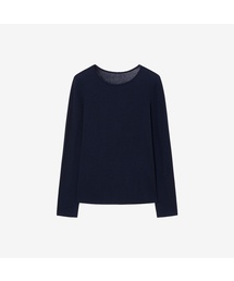 [W] ベーシック ラウンドネック エッセンシャル 長袖 Tシャツ - 2色