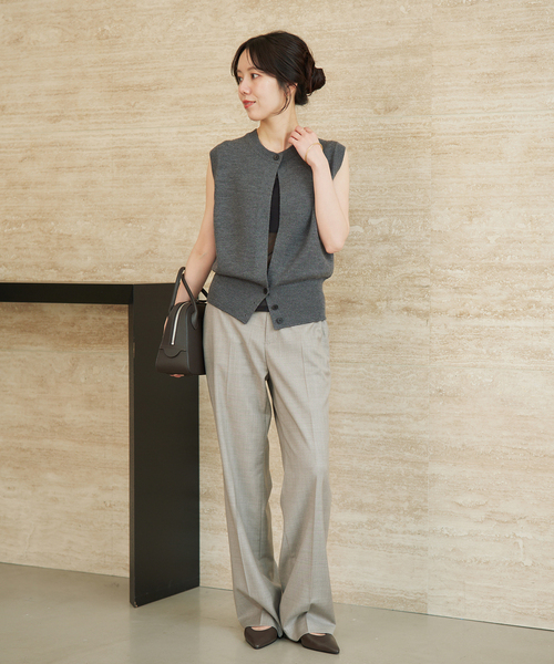 plage(プラージュ)の「2Way Knit ベスト(ベスト・レディース・チャコールグレー/ベージュ・FREE)」の3枚目の写真