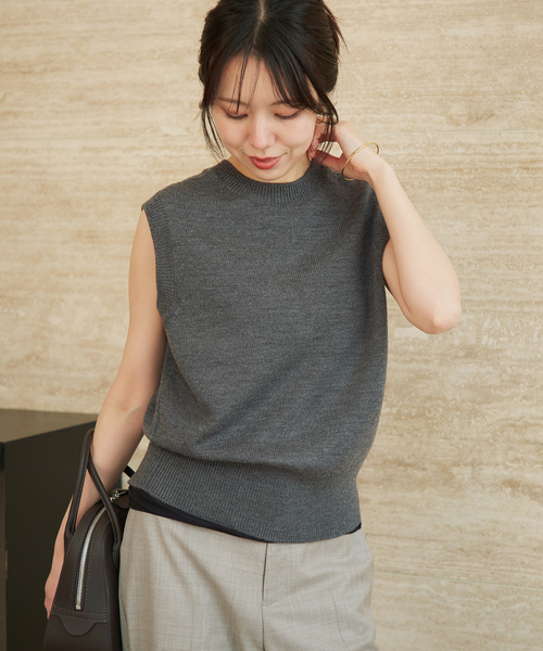 plage(プラージュ)の「2Way Knit ベスト(ベスト・レディース・チャコールグレー/ベージュ・FREE)」の15枚目の写真