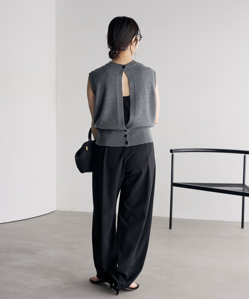 plage(プラージュ)の「2Way Knit ベスト(ベスト・レディース・チャコールグレー/ベージュ・FREE)」の20枚目の写真