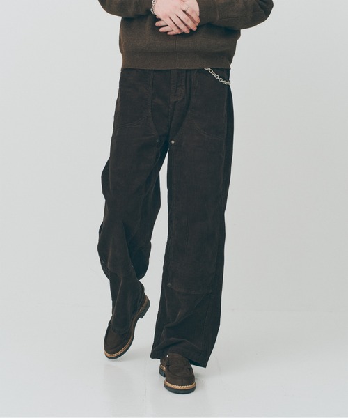MAISON CLUB（メゾンクラブ）の「【MAISON CLUB】Corduroy Double Knee Pants / コーデュロイダブルニーパンツ SNF（その他パンツ・メンズ・ダークブラウン/ベージュ・M/L）」の4枚目の写真