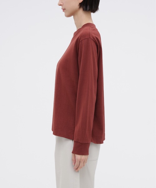 MHL.（エムエイチエル）の「MATTE COTTON JERSEY（Tシャツ/カットソー・レディース・ボルドー/オフホワイト/グレー・2）」の9枚目の写真