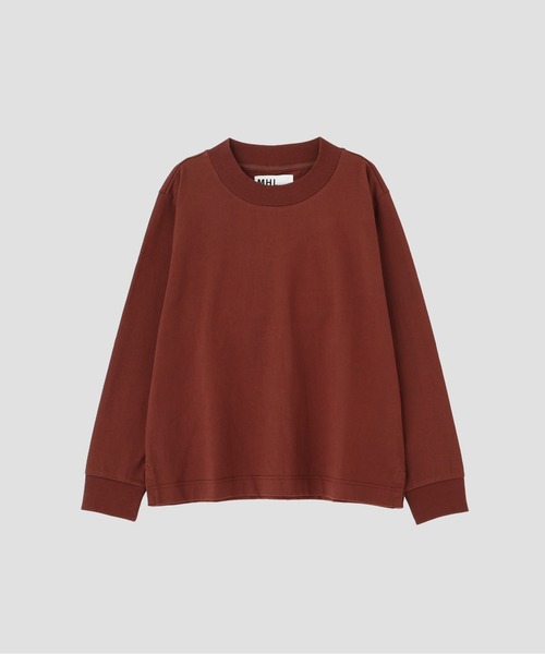 MHL.（エムエイチエル）の「MATTE COTTON JERSEY（Tシャツ/カットソー・レディース・ボルドー/オフホワイト/グレー・2）」の10枚目の写真