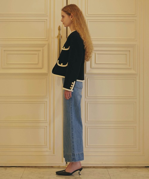 EIMY ISTOIRE(エイミーイストワール)の「EM GOLD BUTTON WOOL COAT(ノーカラージャケット・レディース・キャメル/ブラック/グレー/アイボリー・38/36)」の15枚目の写真