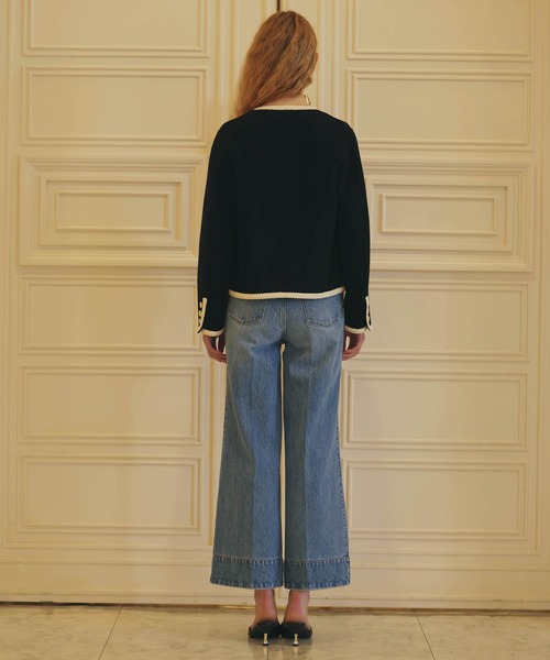 EIMY ISTOIRE(エイミーイストワール)の「EM GOLD BUTTON WOOL COAT(ノーカラージャケット・レディース・キャメル/ブラック/グレー/アイボリー・38/36)」の16枚目の写真