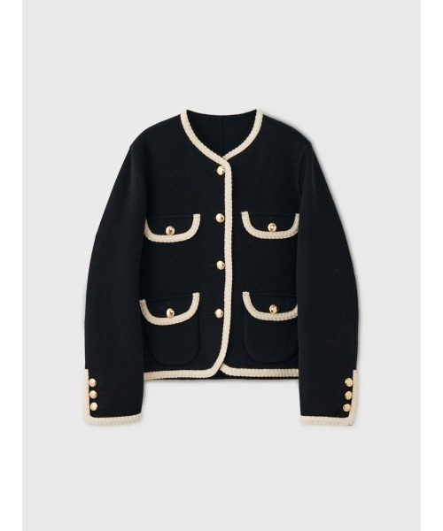 EIMY ISTOIRE(エイミーイストワール)の「EM GOLD BUTTON WOOL COAT(ノーカラージャケット・レディース・キャメル/ブラック/グレー/アイボリー・38/36)」の17枚目の写真