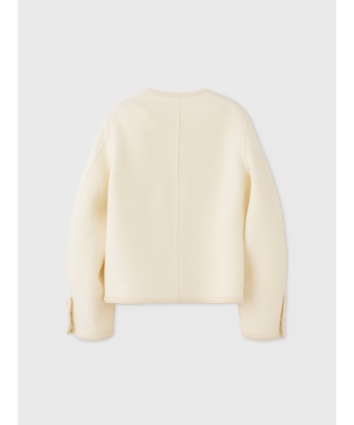 EIMY ISTOIRE(エイミーイストワール)の「EM GOLD BUTTON WOOL COAT(ノーカラージャケット・レディース・キャメル/ブラック/グレー/アイボリー・38/36)」の7枚目の写真
