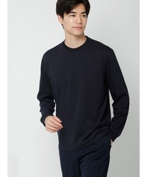 オフィT／Tシャツ／長袖／ウォッシャブル／プレーティング天竺／無地