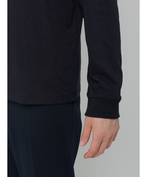 SUIT SQUARE(スーツスクエア)の「オフィT/Tシャツ/長袖/ウォッシャブル/プレーティング天竺/無地(Tシャツ/カットソー・メンズ・ホワイト/ネイビー・SMALL/XX-LARGE/X-LARGE/LARGE/MEDIUM)」の16枚目の写真