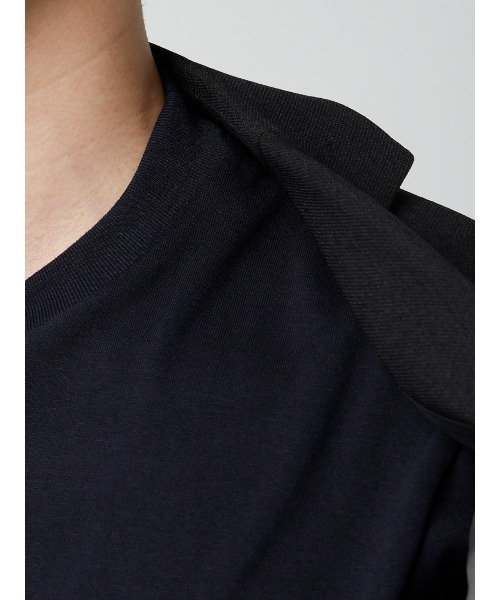 SUIT SQUARE(スーツスクエア)の「オフィT/Tシャツ/長袖/ウォッシャブル/プレーティング天竺/無地(Tシャツ/カットソー・メンズ・ホワイト/ネイビー・SMALL/XX-LARGE/X-LARGE/LARGE/MEDIUM)」の17枚目の写真