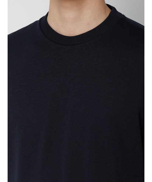 SUIT SQUARE(スーツスクエア)の「オフィT/Tシャツ/長袖/ウォッシャブル/プレーティング天竺/無地(Tシャツ/カットソー・メンズ・ホワイト/ネイビー・SMALL/XX-LARGE/X-LARGE/LARGE/MEDIUM)」の15枚目の写真