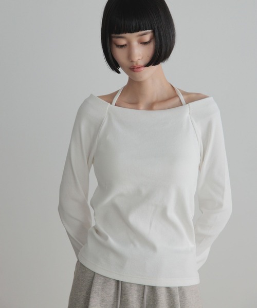 LOWRYS FARM（ローリーズファーム）の「スクエアカップツキＬＳ　1067150（Tシャツ/カットソー・レディース・グレー/ホワイト/ブラック・FREE）」の2枚目の写真