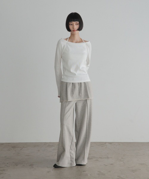 LOWRYS FARM（ローリーズファーム）の「スクエアカップツキＬＳ　1067150（Tシャツ/カットソー・レディース・グレー/ホワイト/ブラック・FREE）」の6枚目の写真