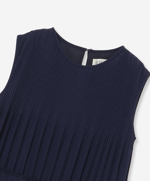 R-ISM（リズム）の「【洗える】ジャージープリーツワンピース（ワンピース・レディース・ネイビー/ワインレッド・4）」の4枚目の写真