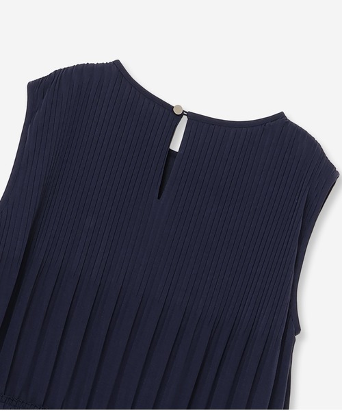 R-ISM（リズム）の「【洗える】ジャージープリーツワンピース（ワンピース・レディース・ネイビー/ワインレッド・4）」の5枚目の写真