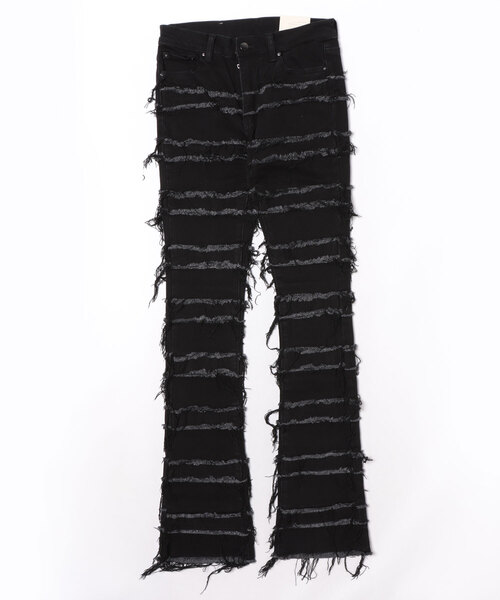 mnml(ミニマル)の「【mnml/ミニマル】X597 PANELED SKINNY STACKED DENIM(デニムパンツ・メンズ・ブラック/ホワイト・SMALL/X-LARGE/MEDIUM/LARGE)」の1枚目の写真