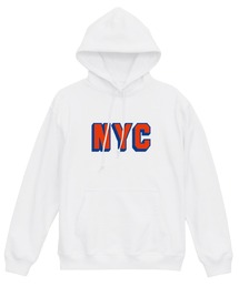 Ol' Basics（オール・ベーシックス） プルパーカー スウェット NYC ロゴ プリント 裏毛 トップス レディース ユニセックス