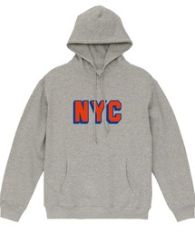Ol' Basics（オール・ベーシックス） プルパーカー スウェット NYC ロゴ プリント 裏毛 トップス レディース ユニセックス